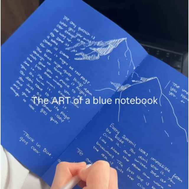 Blue NoteBook™ ( With Free Pen )