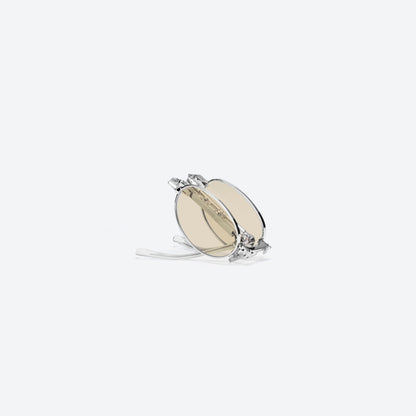 Crystal Orbit Foldable Round Glasses