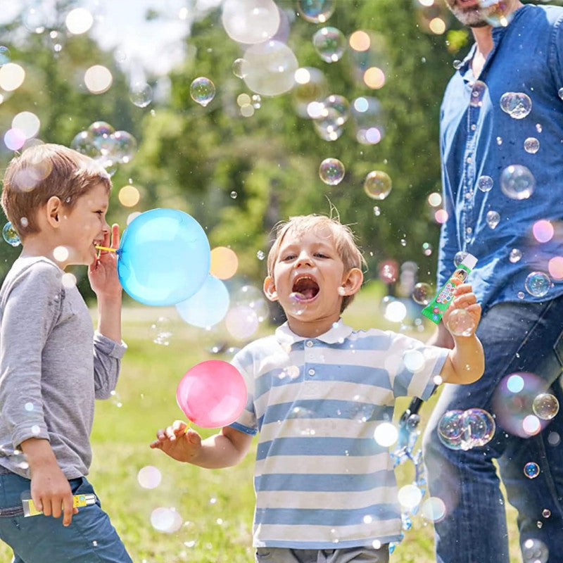 Magic Plastic Touchable Blow Bubbles Set