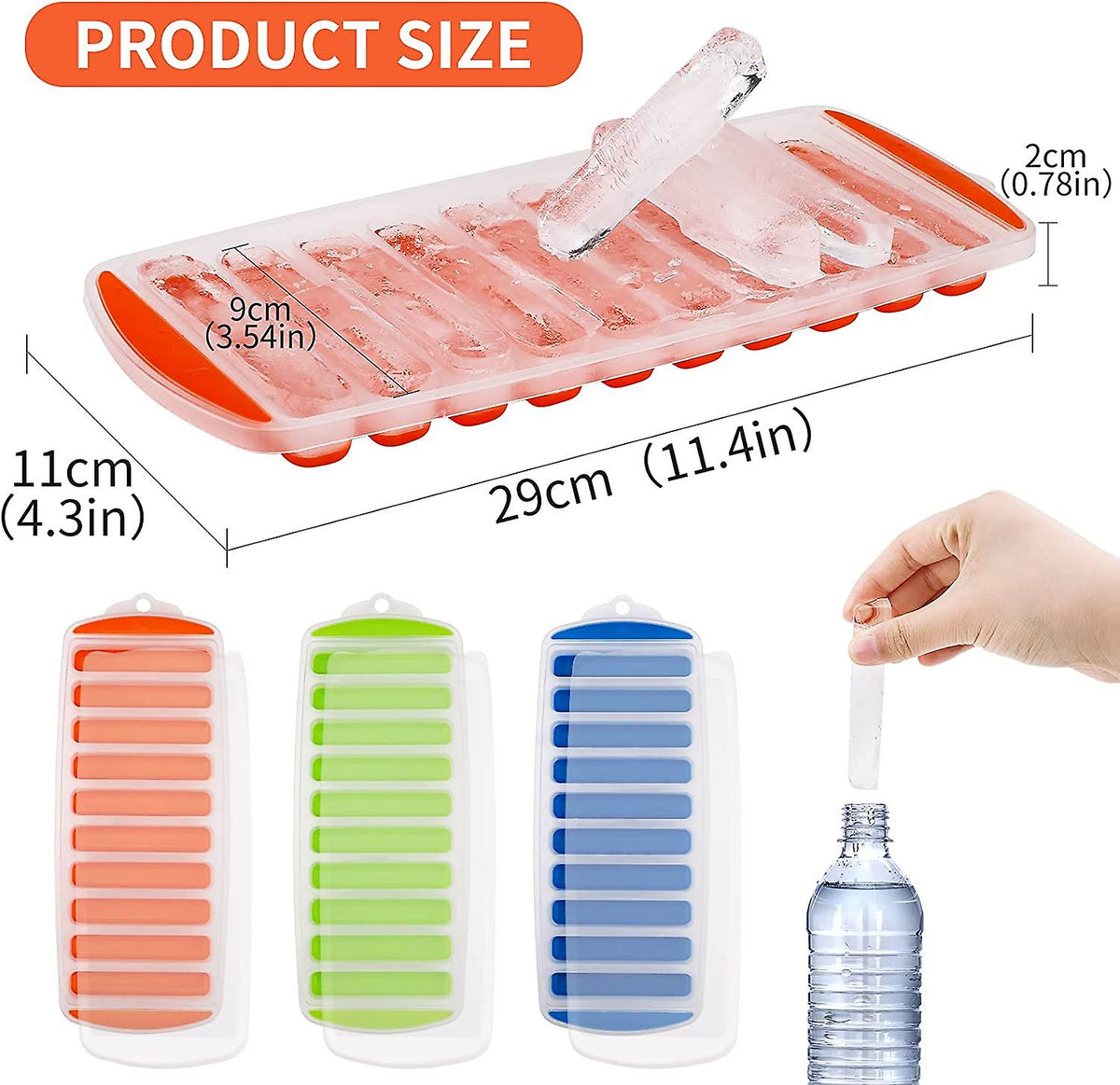 Silicone Narrow ice Stick Tray