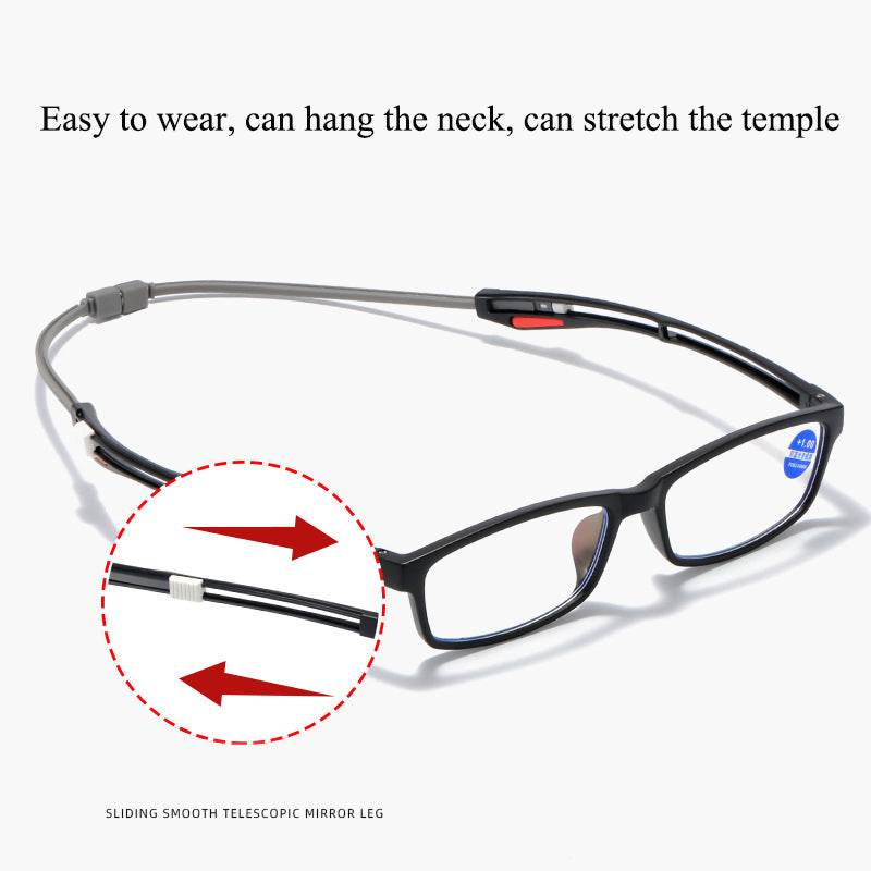 2 In 1 Secure Fit Anti-Blue Light Magnetic Strap Glasses