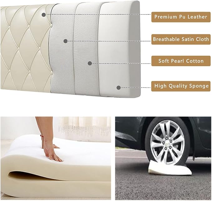 Universal Foam Bed Headboard Cover