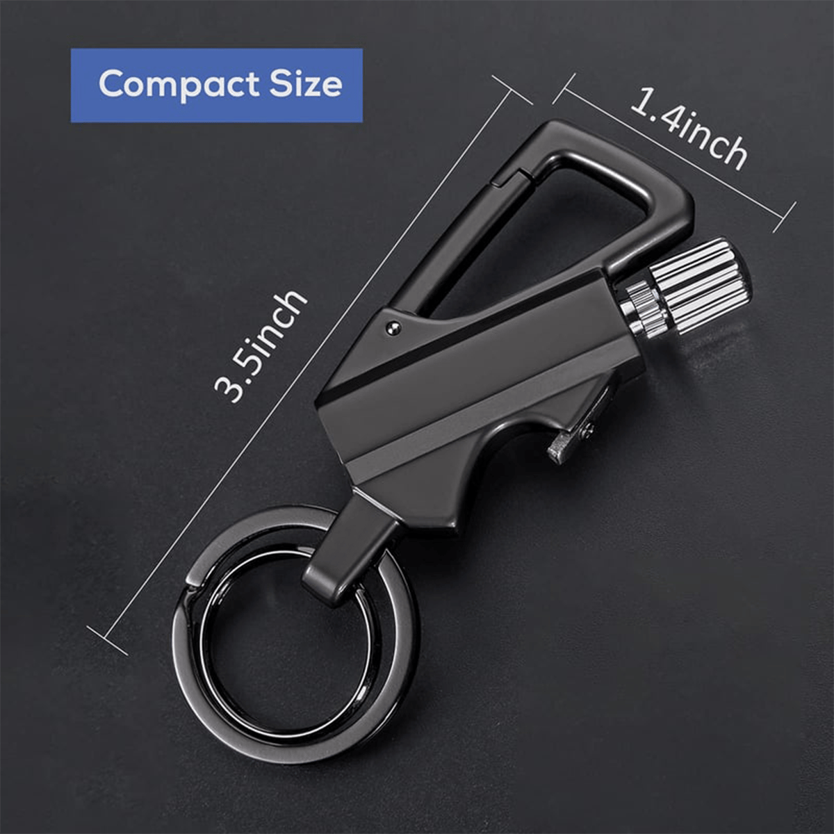 3 in 1 Permanent Match Infinity Lighter with Multitool Keychain Bottle