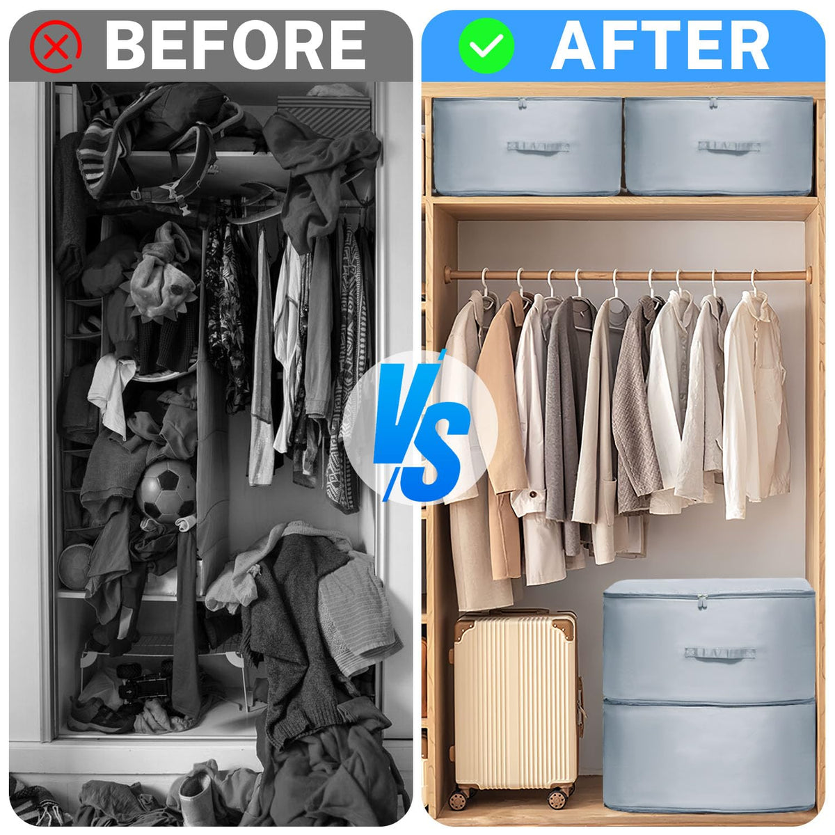 Space Saving Self Compression Organizer