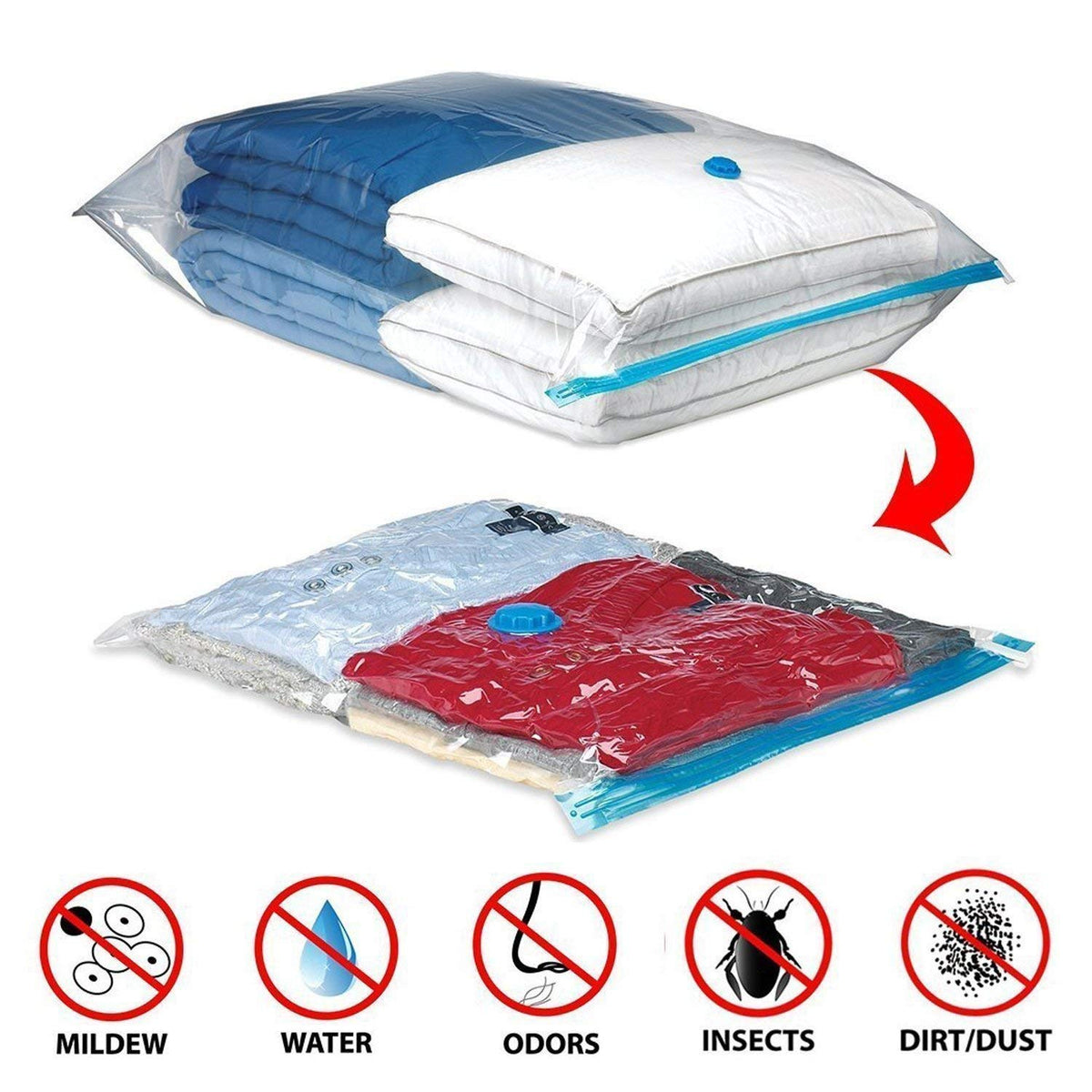 Reusable Vacuum Bags with Pump Set