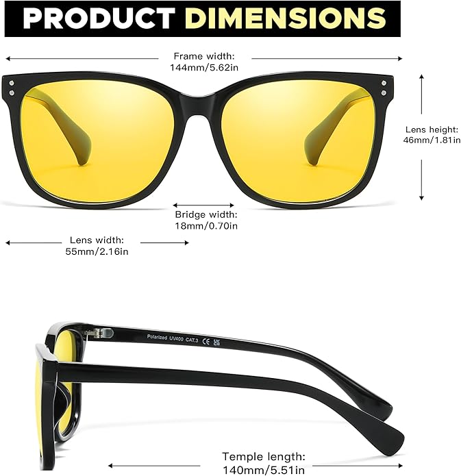 4 in 1 Polarized Anti Glare Glasses