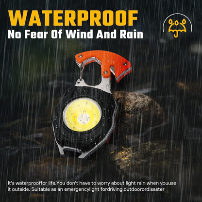 9-in-1 LED Keychain Light with Lighter, Multi Tools & USB-C Charging