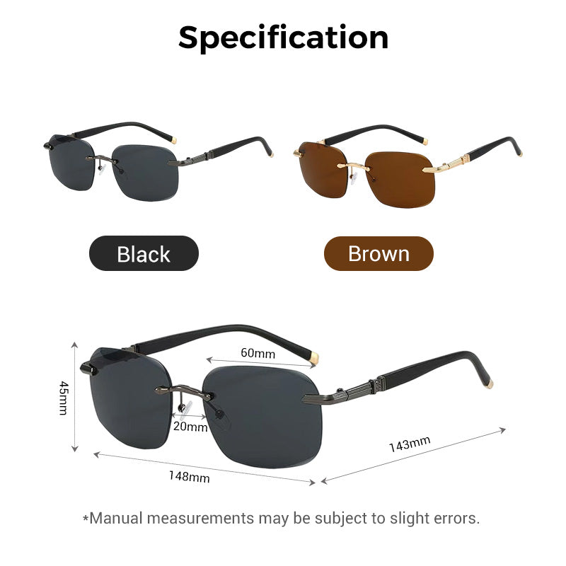 Men's Stylish Frameless High Definition Polarized Sunglasses