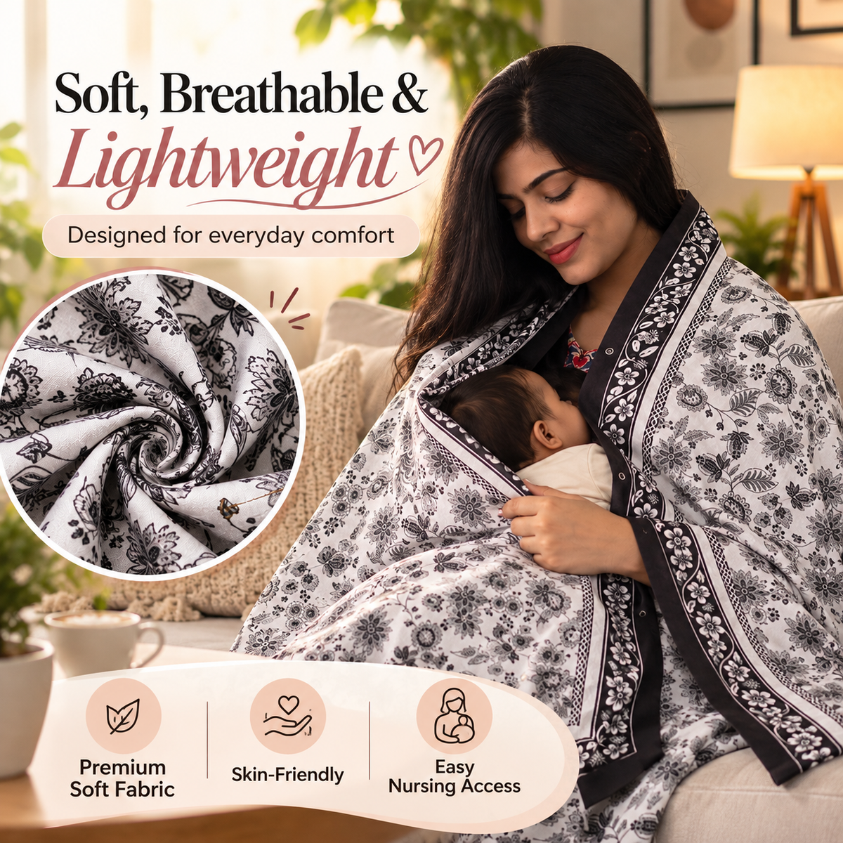 Baby Feeding Shawl™ Nursing & Feeding Outside