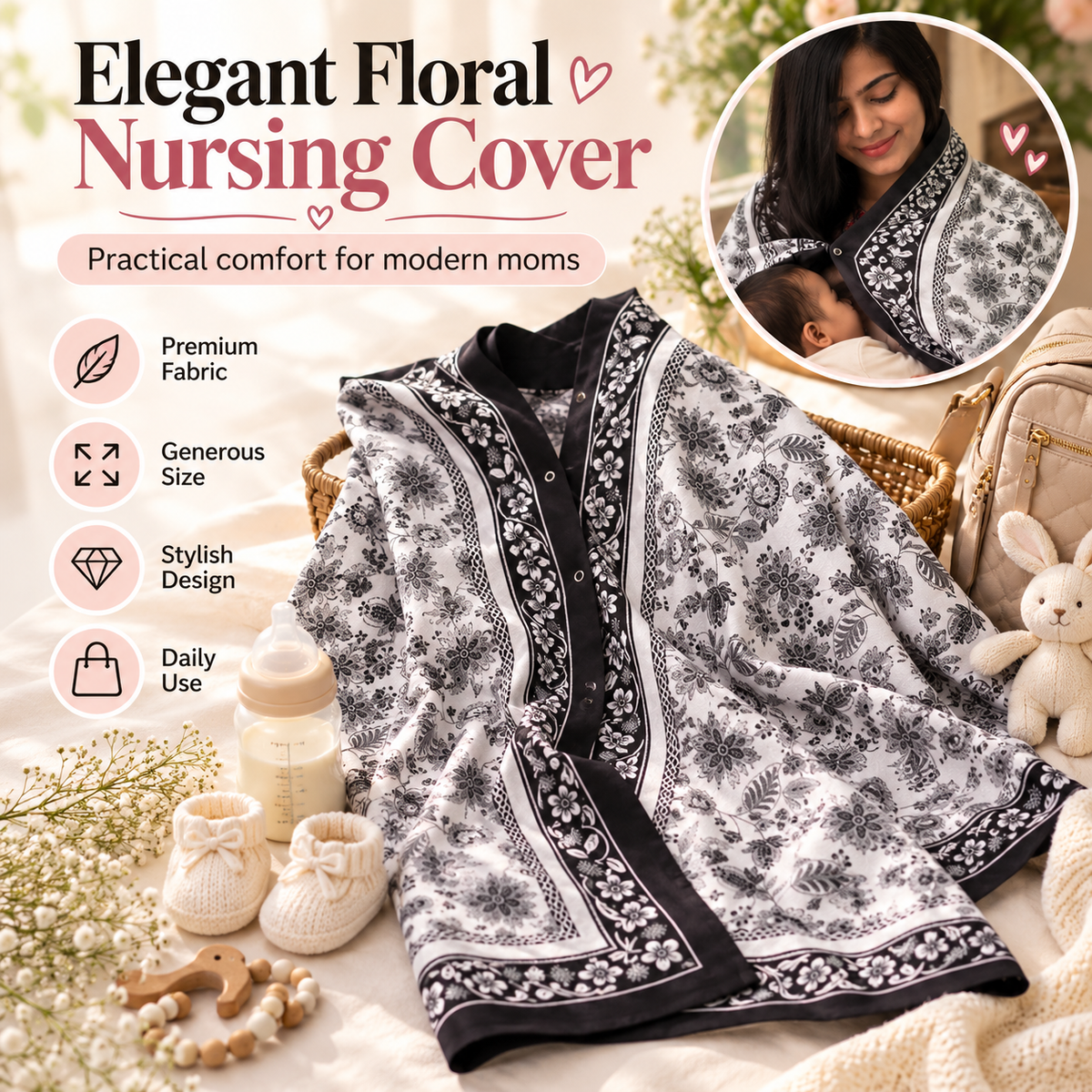 Baby Feeding Shawl™ Nursing & Feeding Outside