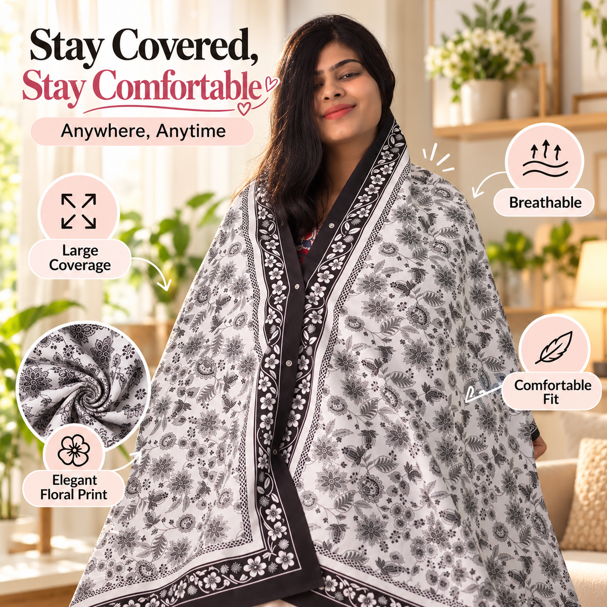Baby Feeding Shawl™ Nursing & Feeding Outside