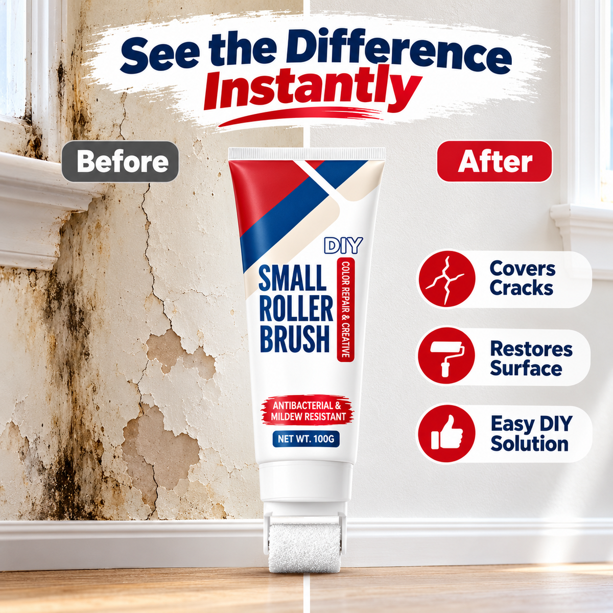 WallFix Pro™ – Instant Wall Repair Roller