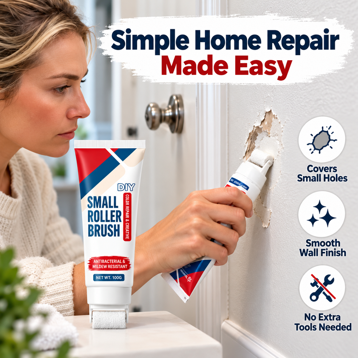 WallFix Pro™ – Instant Wall Repair Roller