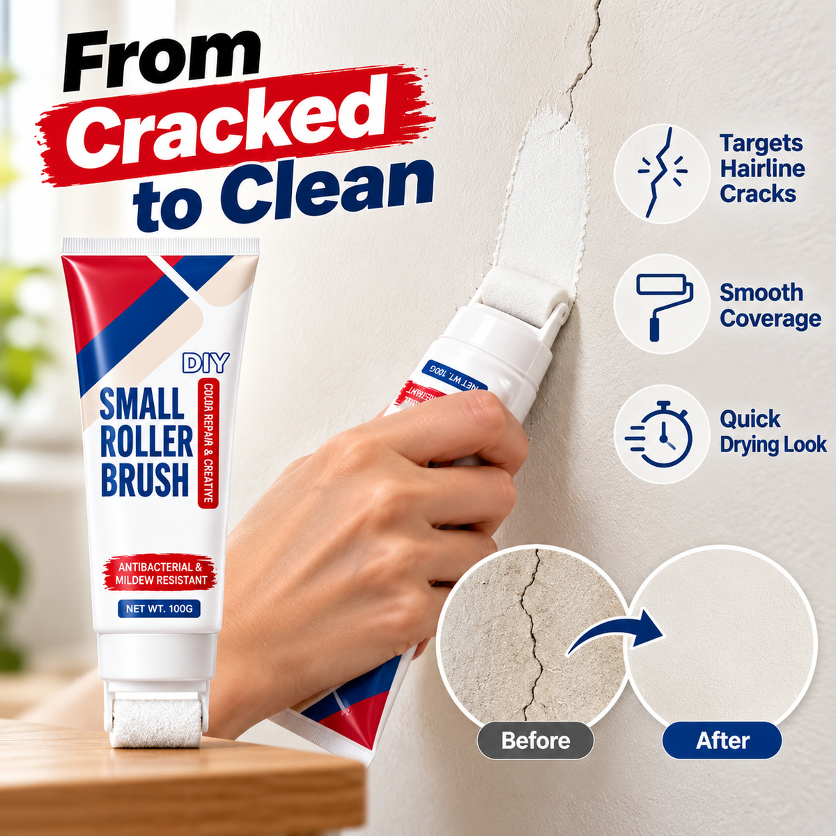 WallFix Pro™ – Instant Wall Repair Roller
