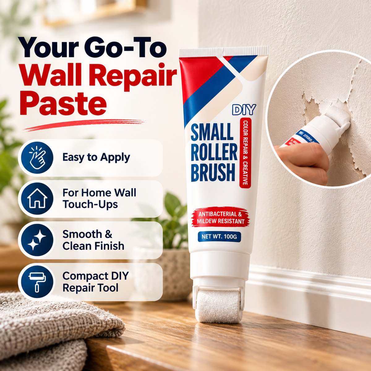 WallFix Pro™ – Instant Wall Repair Roller