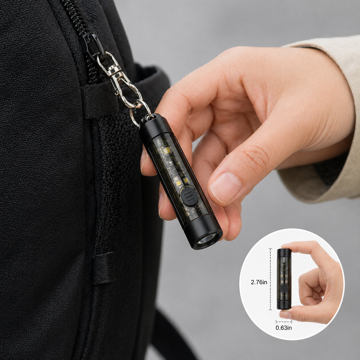 6 in 1 Mini Flashlight Keychain – Compact LED Light