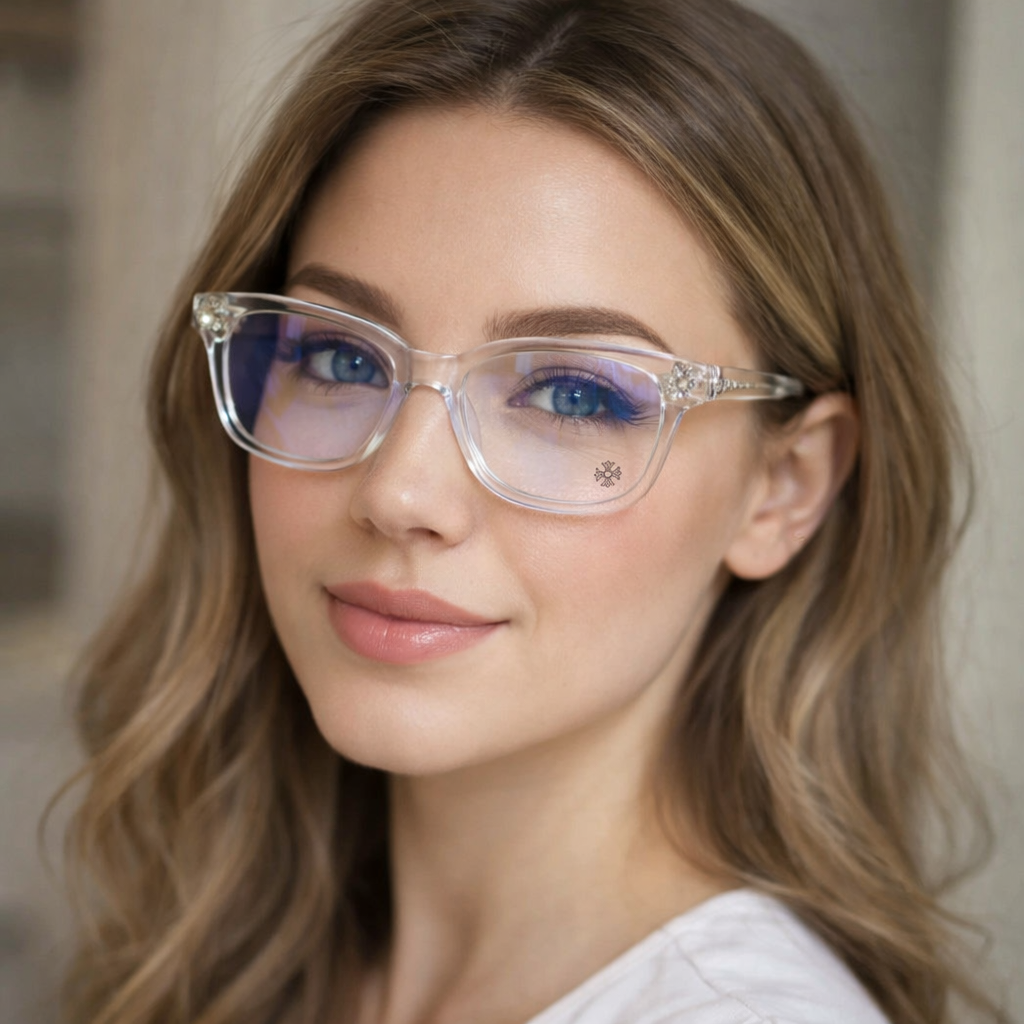 Unisex Rectangle Anti‑Blue Light Glasses Frame