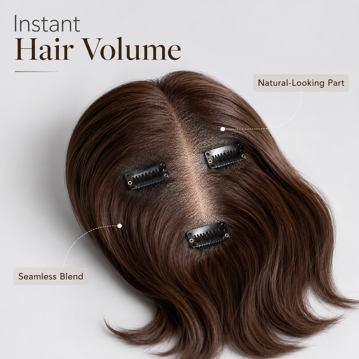 Natural Volume 3-Clip Hair Topper