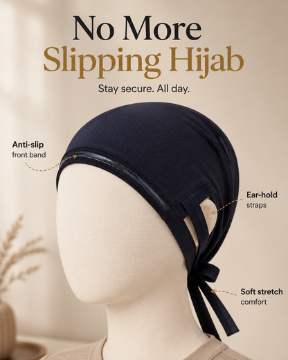 SecureFit Ear-Hold Hijab Undercap