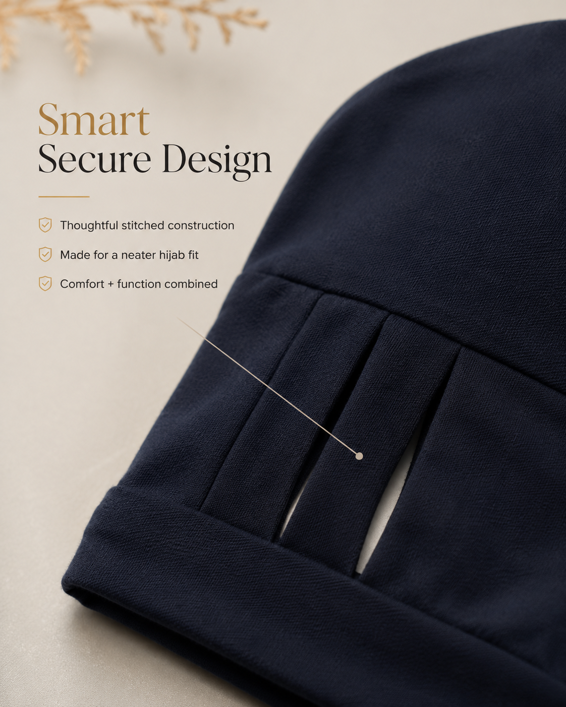 SecureFit Ear-Hold Hijab Undercap
