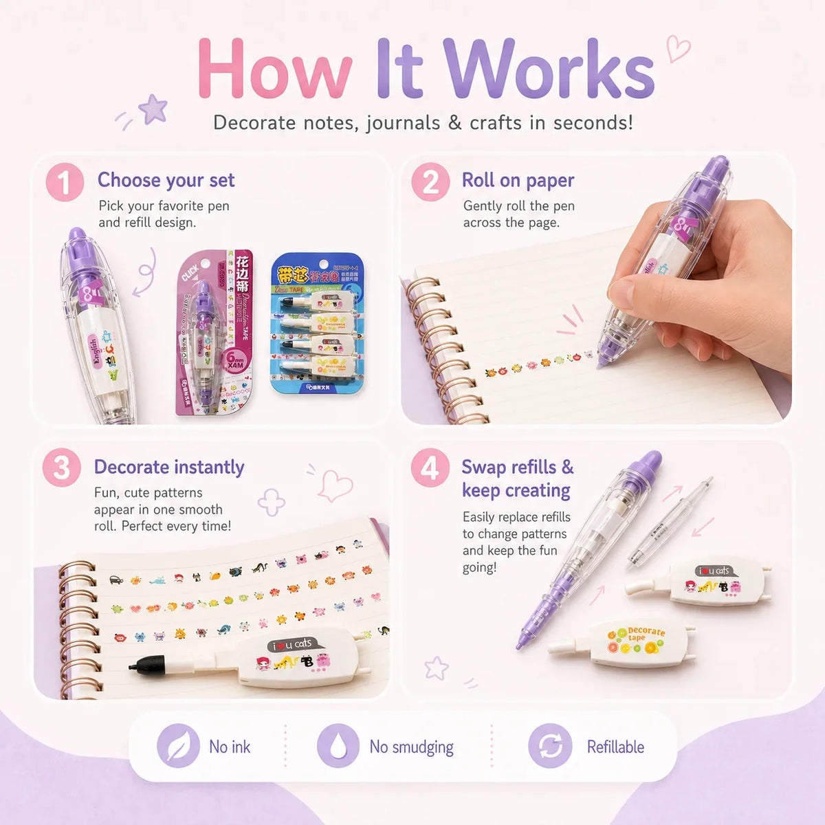 DIY Decorative Tape Pen | Scrapbook & Journal Craft Tape