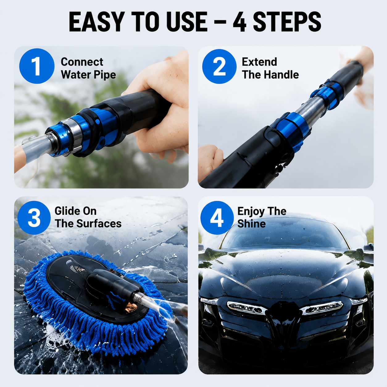 2 in 1 Microfiber Water Cleaning Car Duster