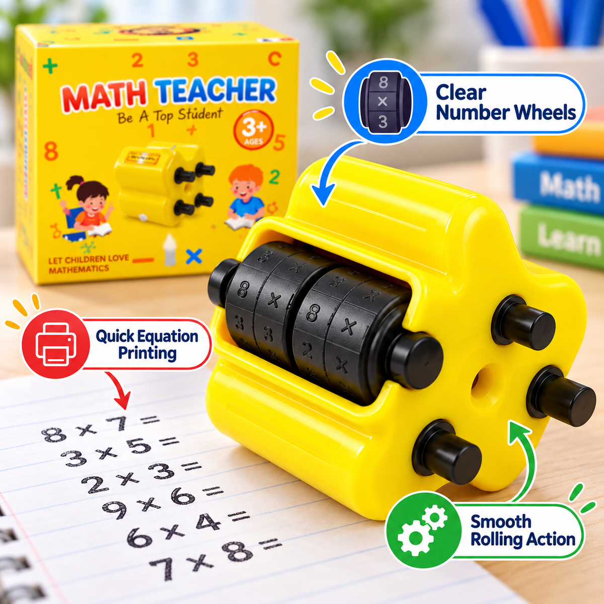 4 in 1 SmartMath Pro™ – Interactive math practice companion for children