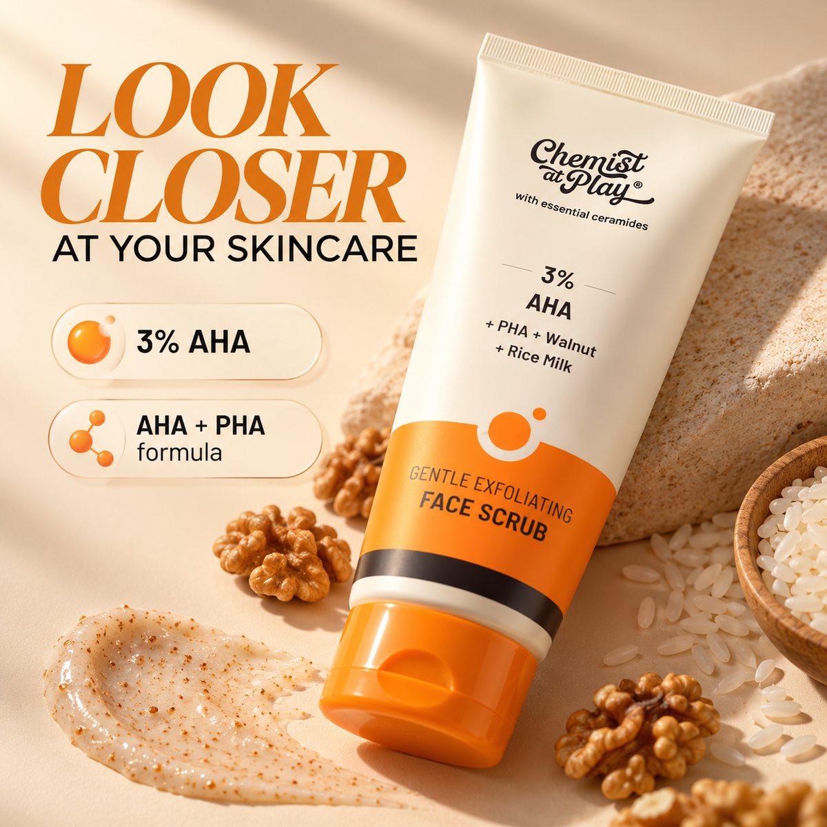 Chemist At PLay® Gentle Exfoliating Face Scrub ( 100% ✅ FDA Approved )
