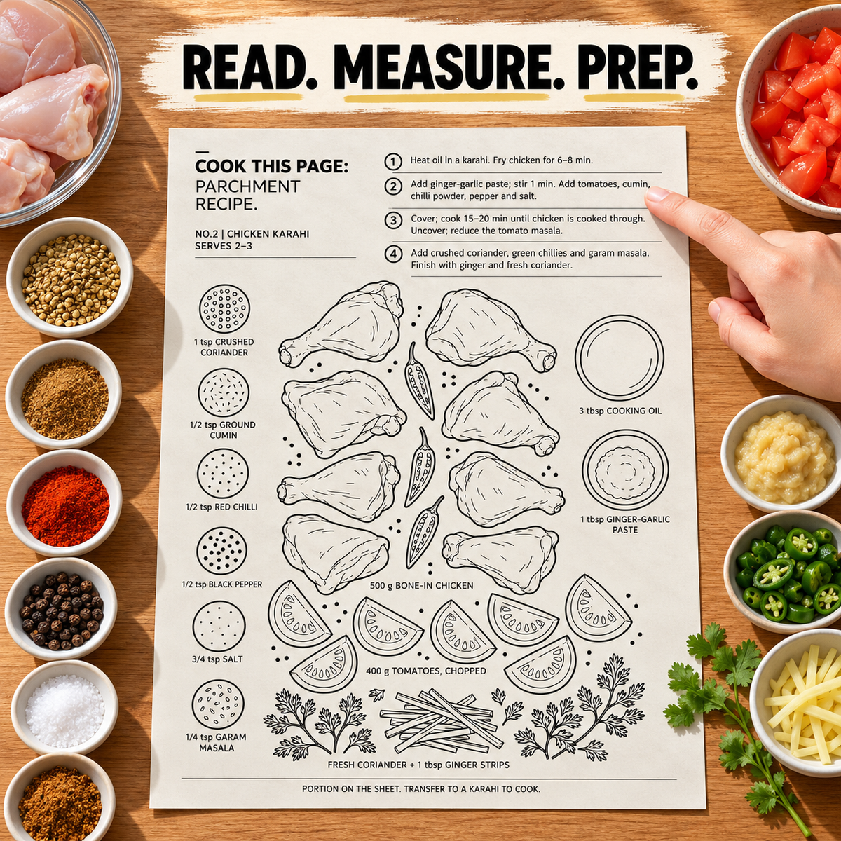 Cookmeup Paper® Home Chef Recipe Guides