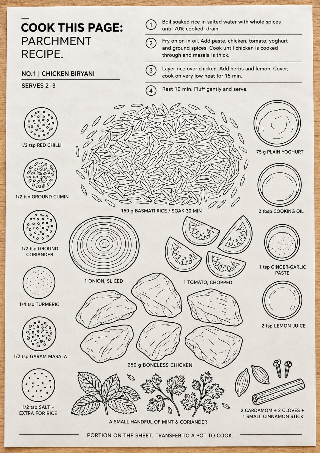 Cookmeup Paper® Home Chef Recipe Guides