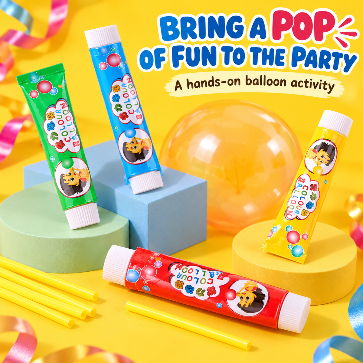 Magic Plastic Touchable Blow Bubbles Set