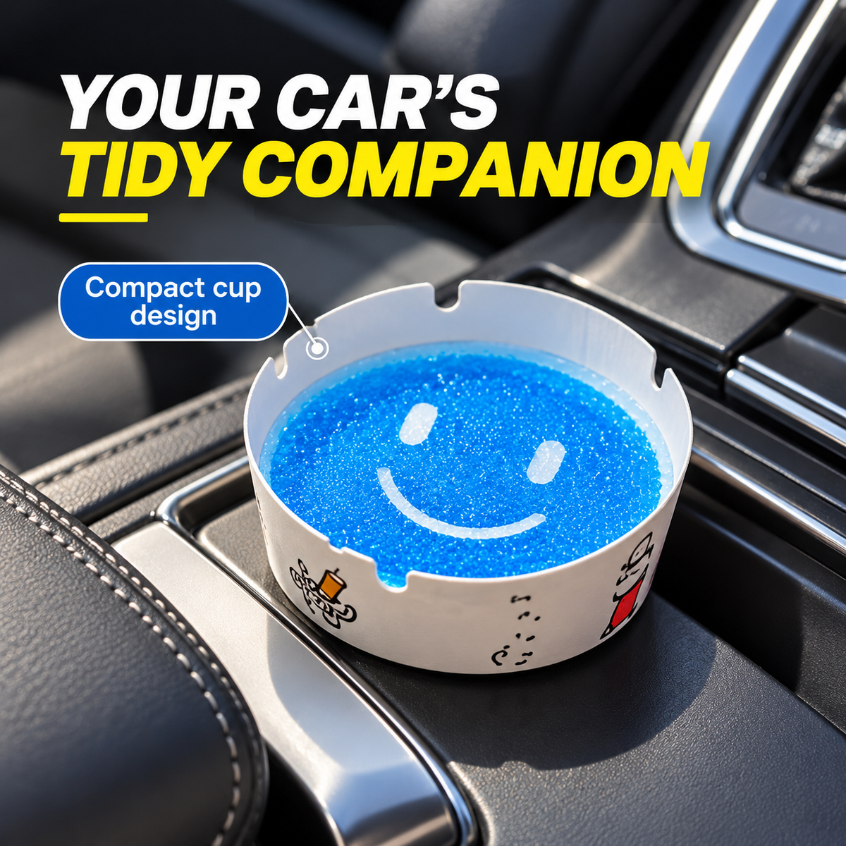 Reusable Gel Ashtray ®Ash & Cigarette-End Collector