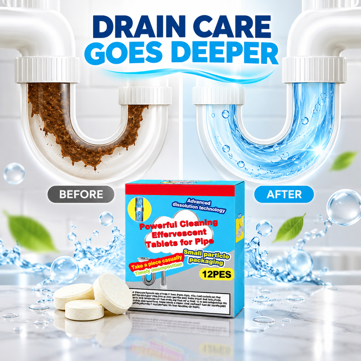Drain Tablet® – Effervescent Drain Cleaning Tablets