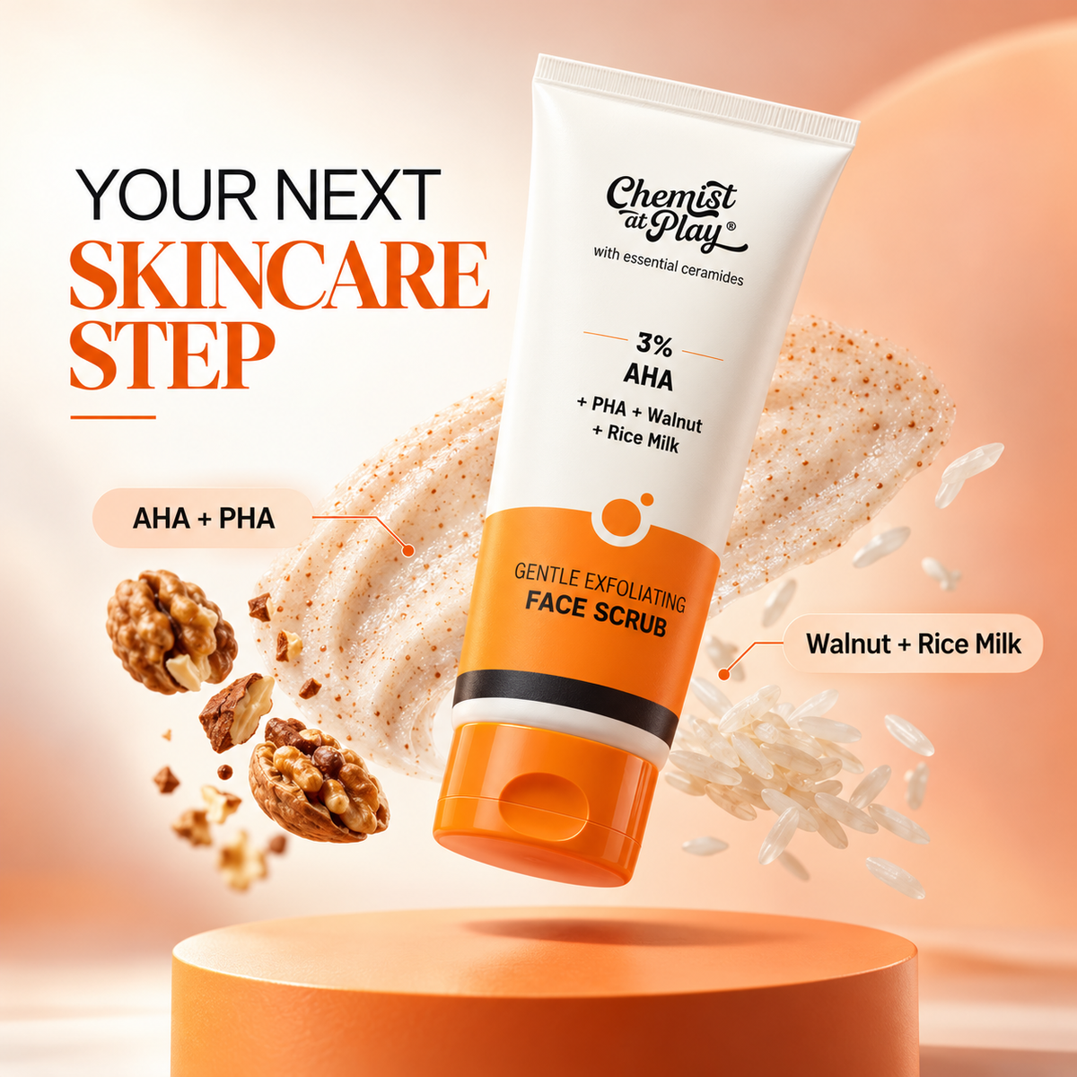 Chemist At PLay® Gentle Exfoliating Face Scrub ( 100% ✅ FDA Approved )
