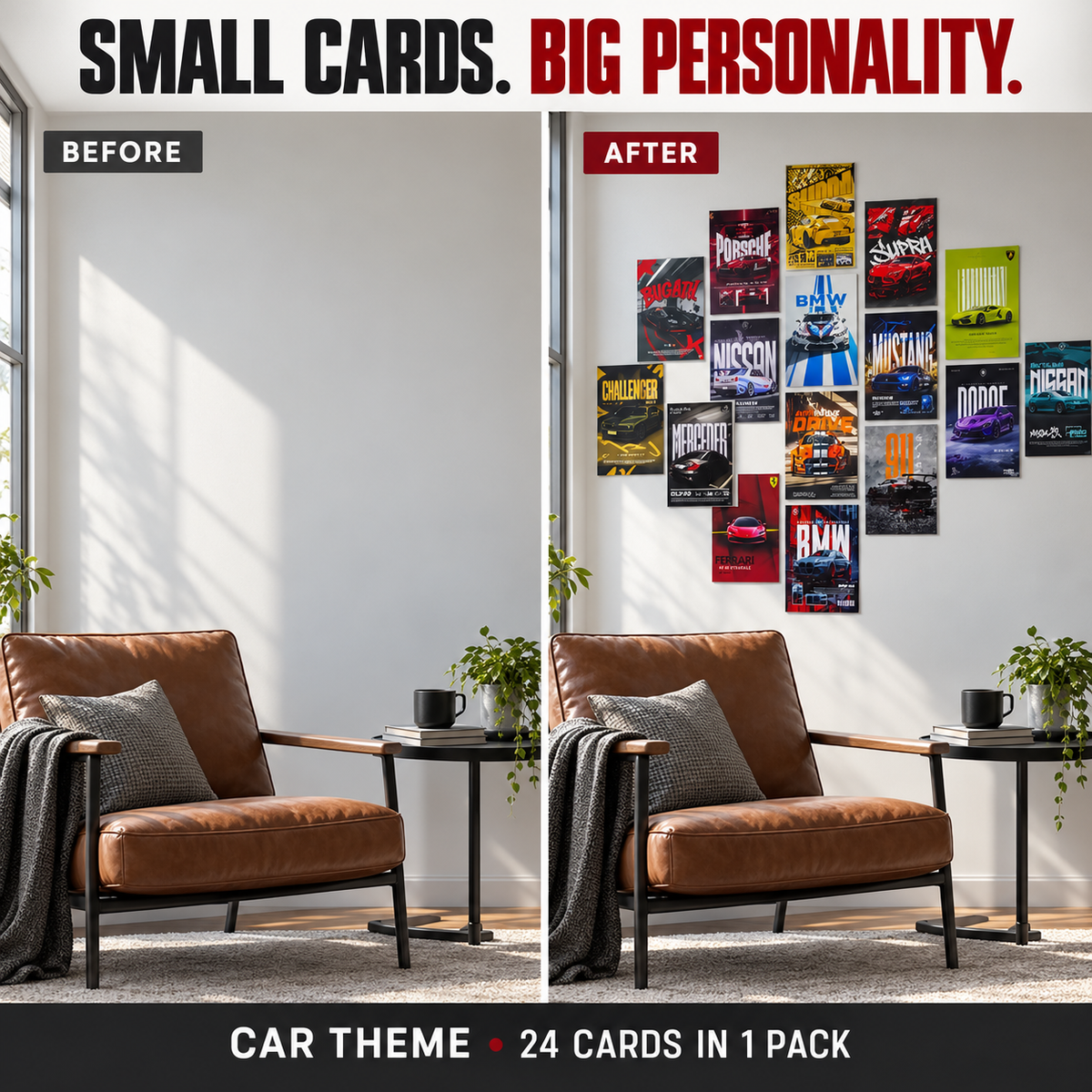 WallVibe Stickers® 24-Piece Motivational Quote / Car Enthusiast