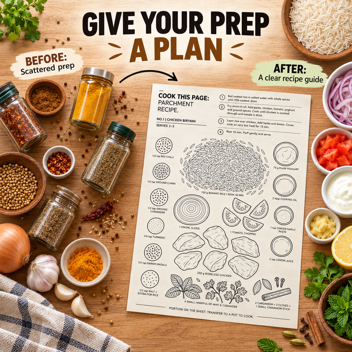 Cookmeup Paper® Home Chef Recipe Guides