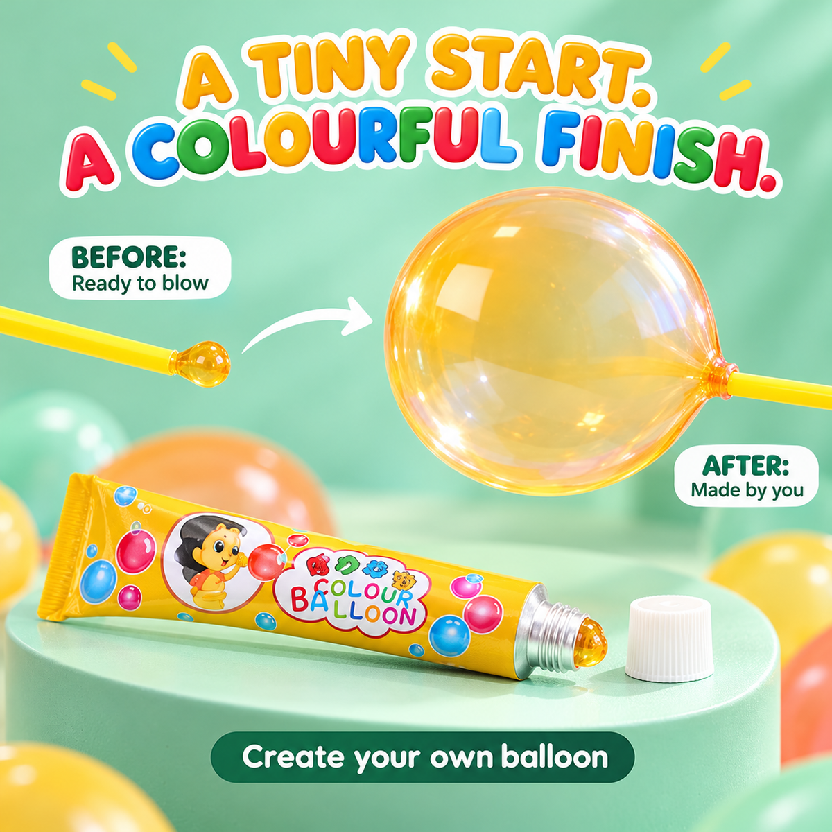 Magic Plastic Touchable Blow Bubbles Set