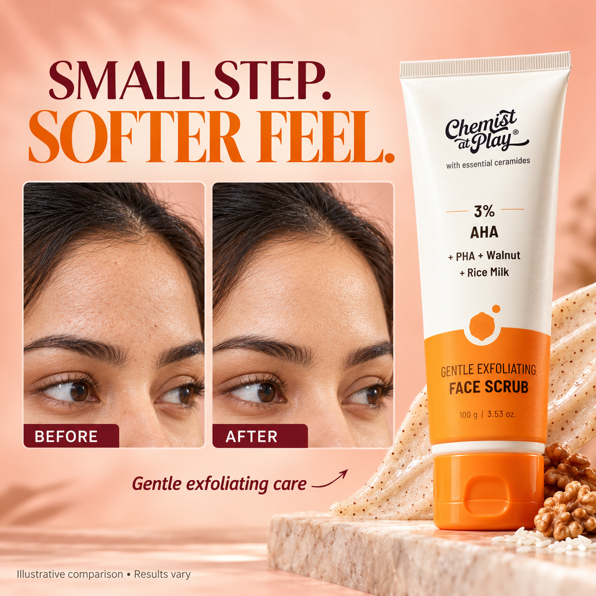 Chemist At PLay® Gentle Exfoliating Face Scrub ( 100% ✅ FDA Approved )