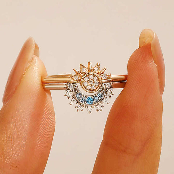 2 in 1 Sun and Moon Ring