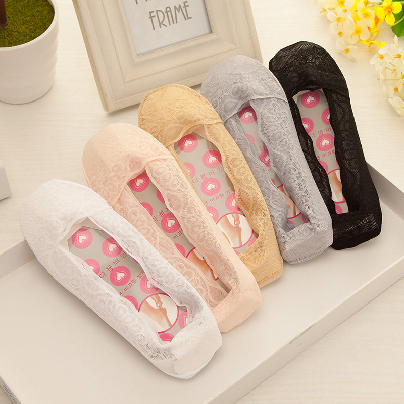 Lace No Show Liner Socks for Women (  Anti Bacterial + Smell Free )