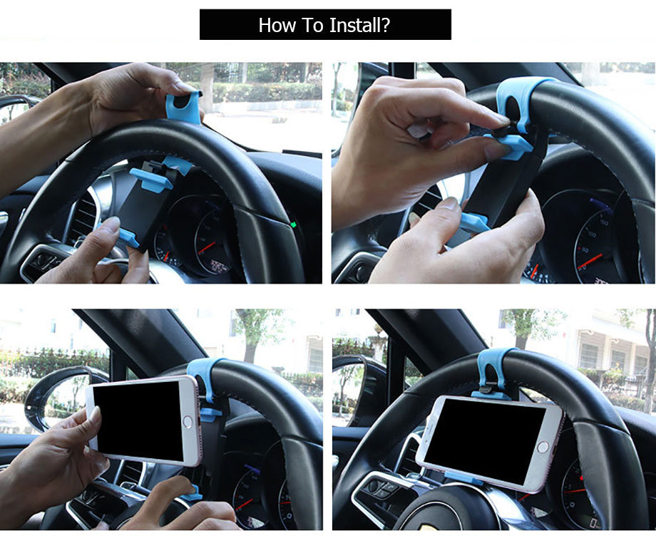 Car Steering Wheel Phone Holder