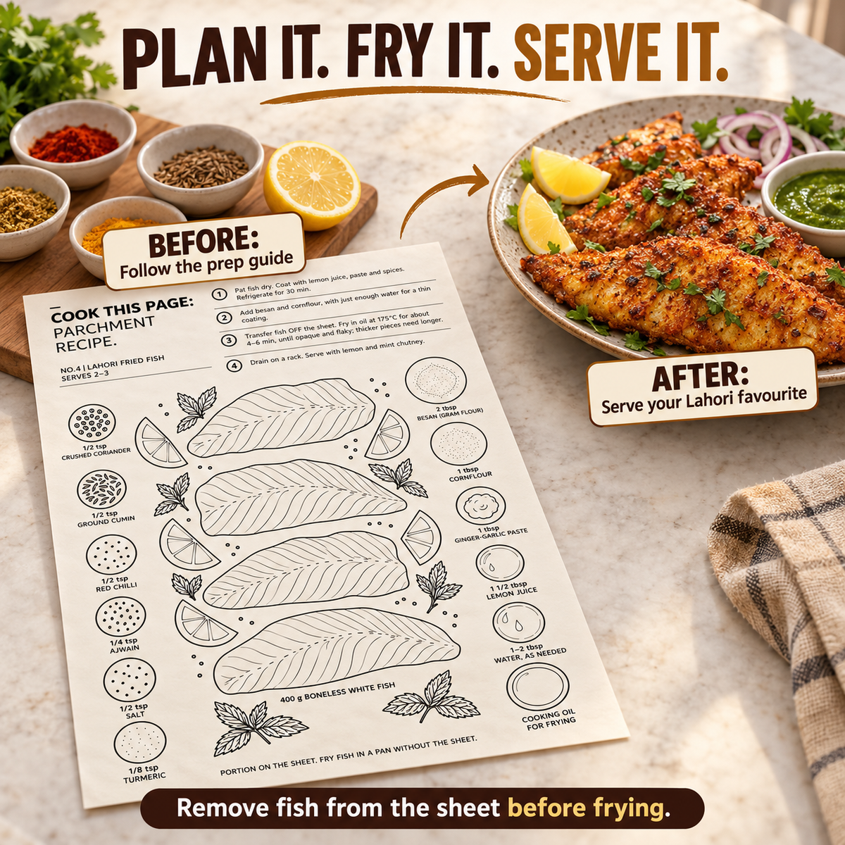 Cookmeup Paper® Home Chef Recipe Guides