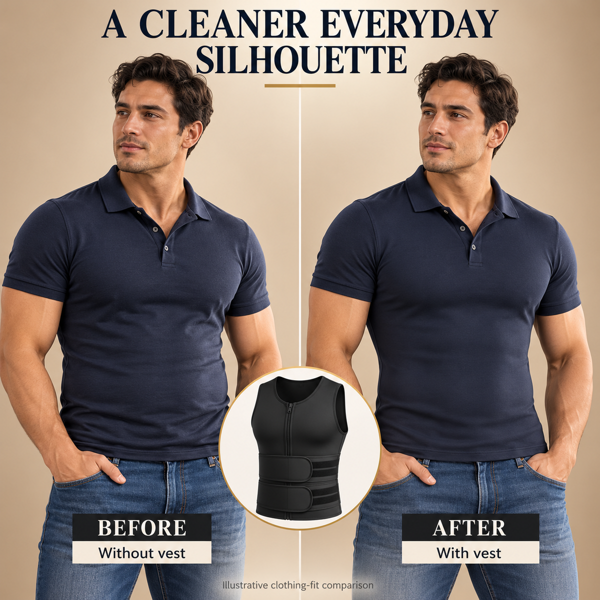 MenBody Shaper  ® Men’s Adjustable Shaping Vest