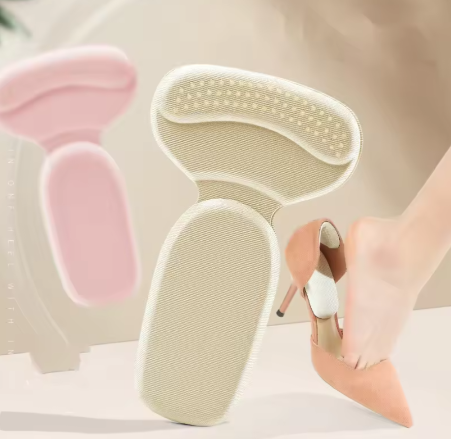 Reusable T-Shaped Sponge Heel Grips for Women Shoes