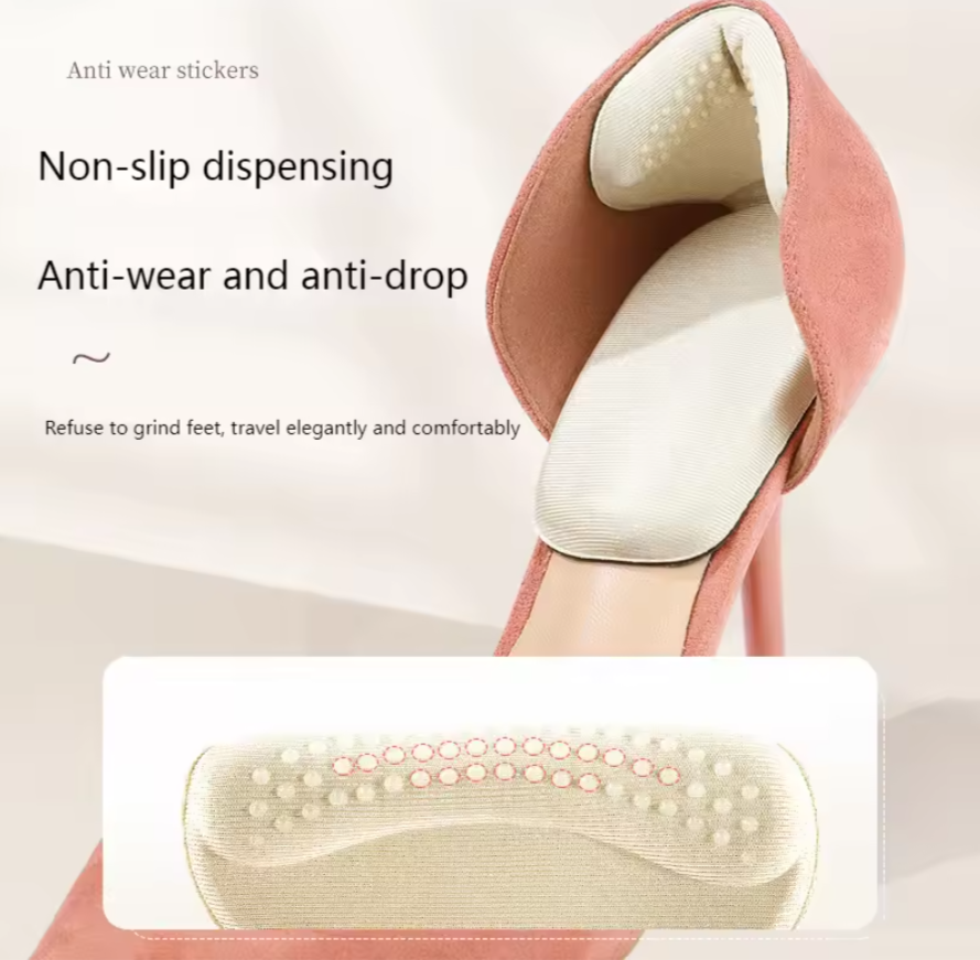 Reusable T-Shaped Sponge Heel Grips for Women Shoes