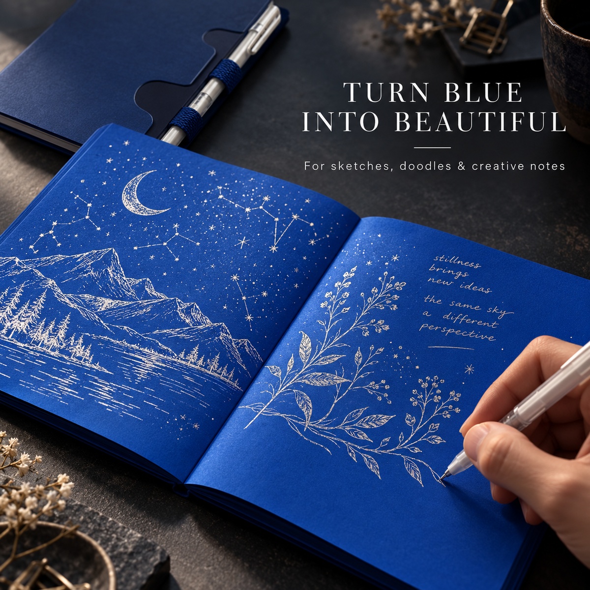 Blue NoteBook™ ( With Free Pen )