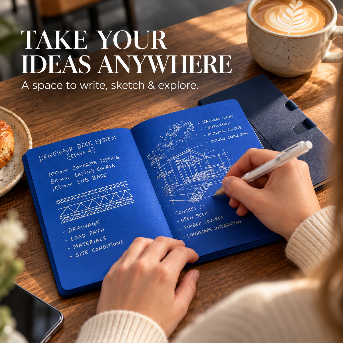Blue NoteBook™ ( With Free Pen )