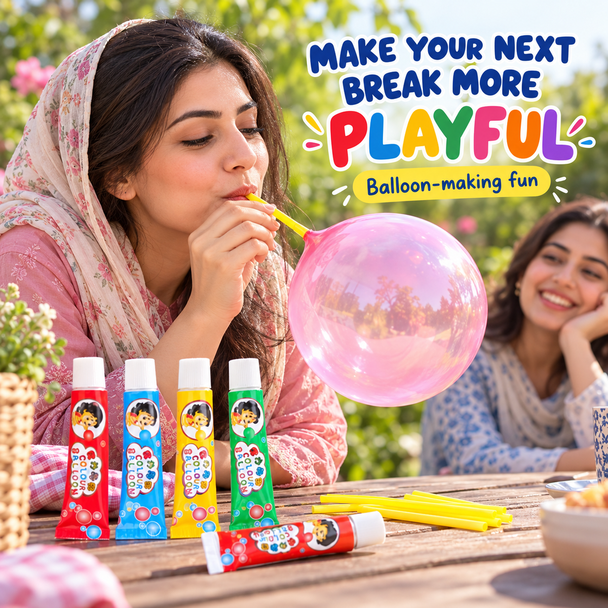 Magic Plastic Touchable Blow Bubbles Set
