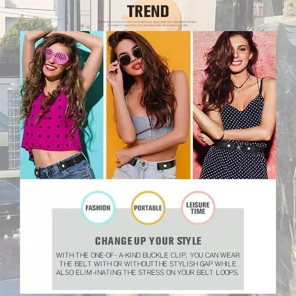 Unisex Buckle-free Invisible Elastic Waist Belts