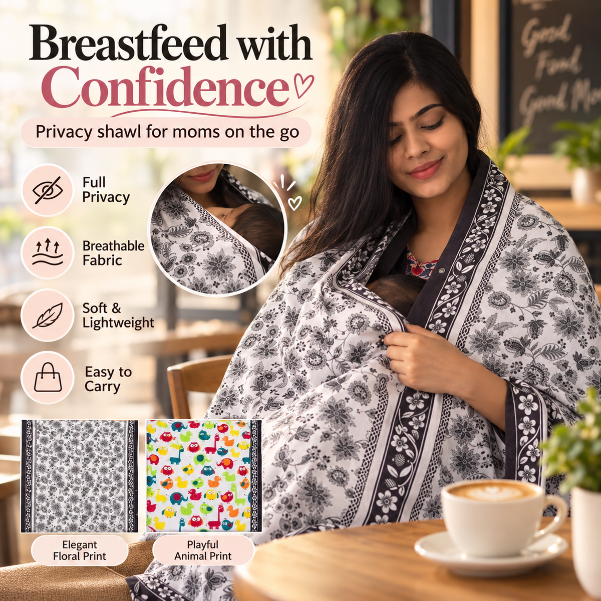 Baby Feeding Shawl™ Nursing & Feeding Outside